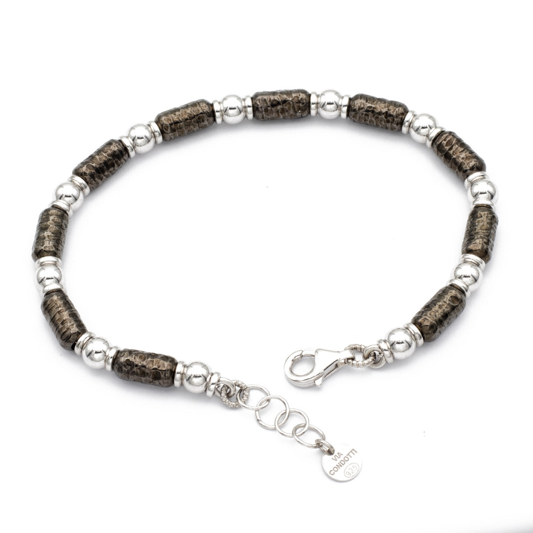 lunghezza regolabile da 19 a 20,5 centimetri del bracciale a barrette - via condotti store
