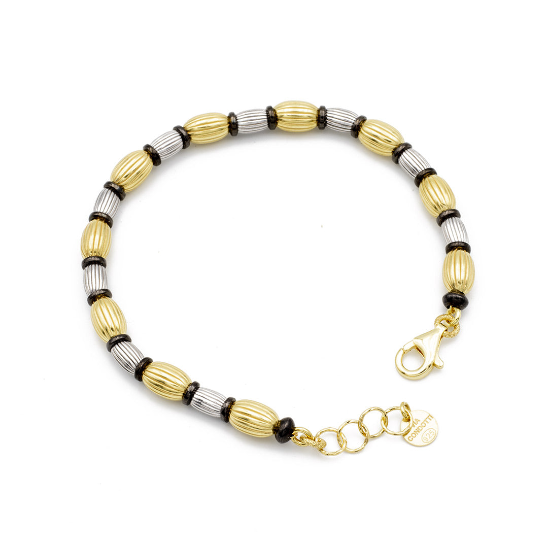 lunghezza regolabile del bracciale in argento da 17 a 19 centimetri - via condotti store