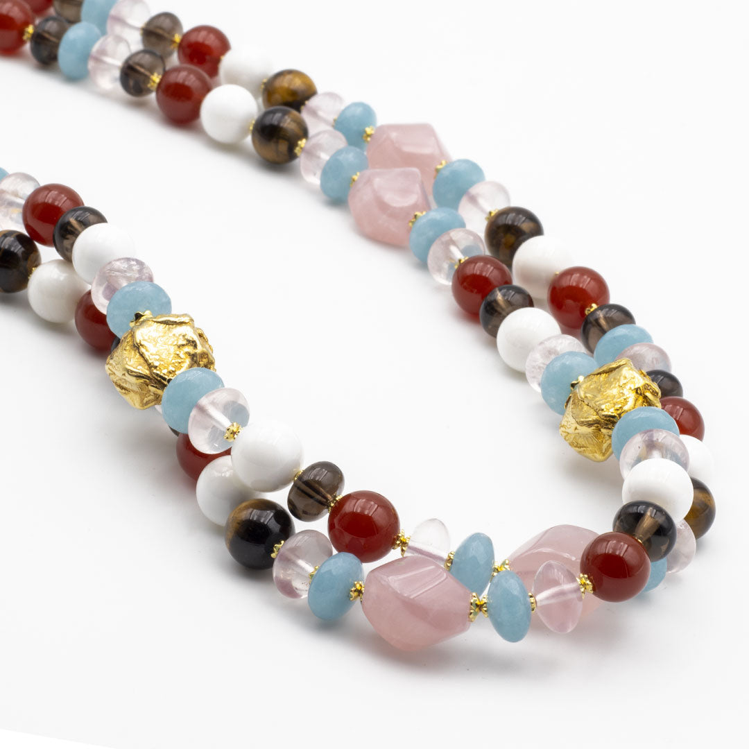 COLLANA IN ARGENTO E PIETRE DURE - Asta Gioielli, Orologi, Pietre Preziose e Fashion Vintage - Casa d