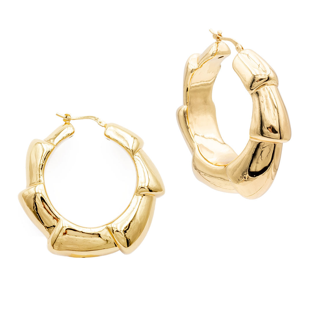 orecchini a cerchio grandi placcati oro - via condotti store