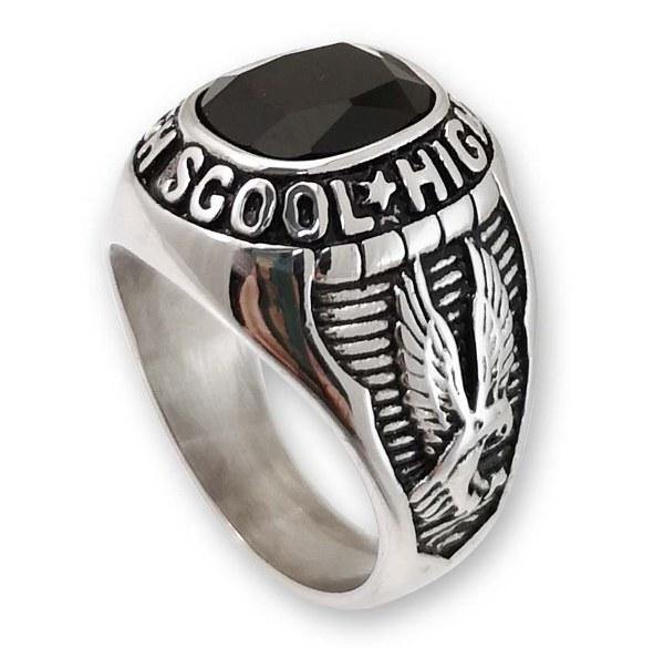 Anello da uomo con pietra nera High Scool|Via Condotti Store
