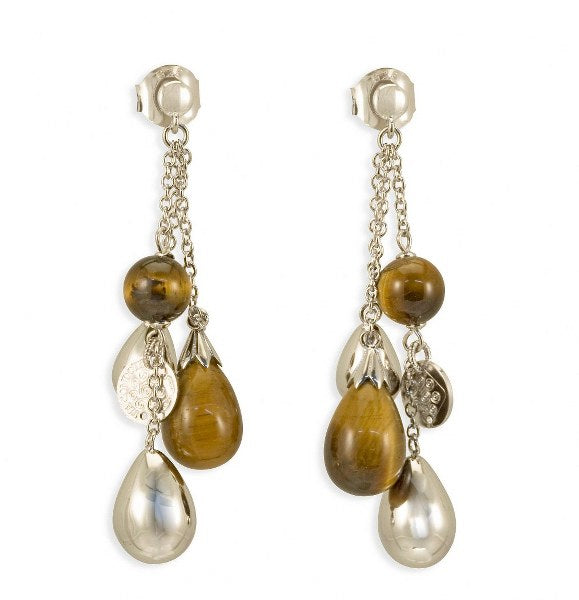 Orecchini in Argento e Occhio di Tigre - via condotti store
