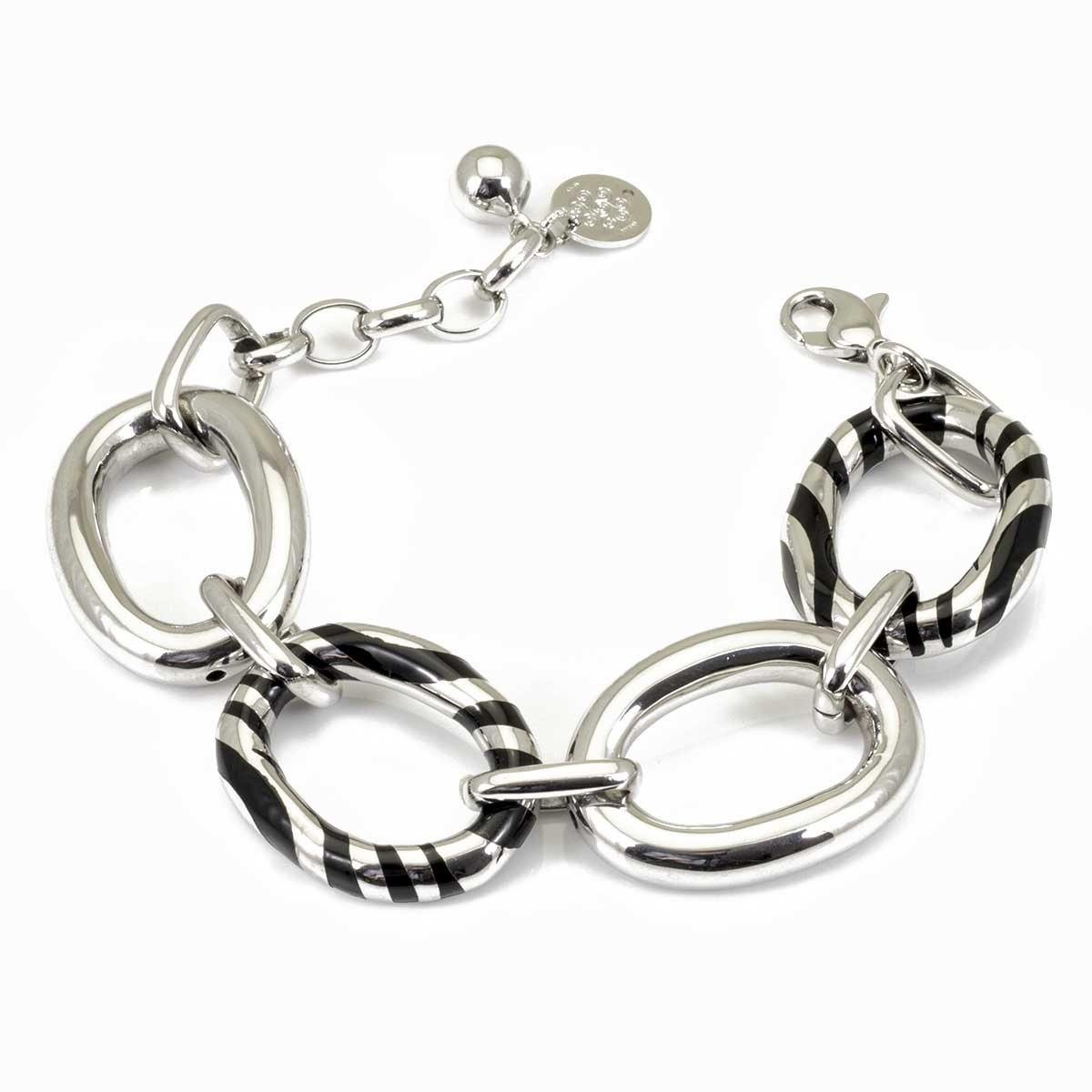 Bracciale da donna in Argento e Resina nera - via condotti store