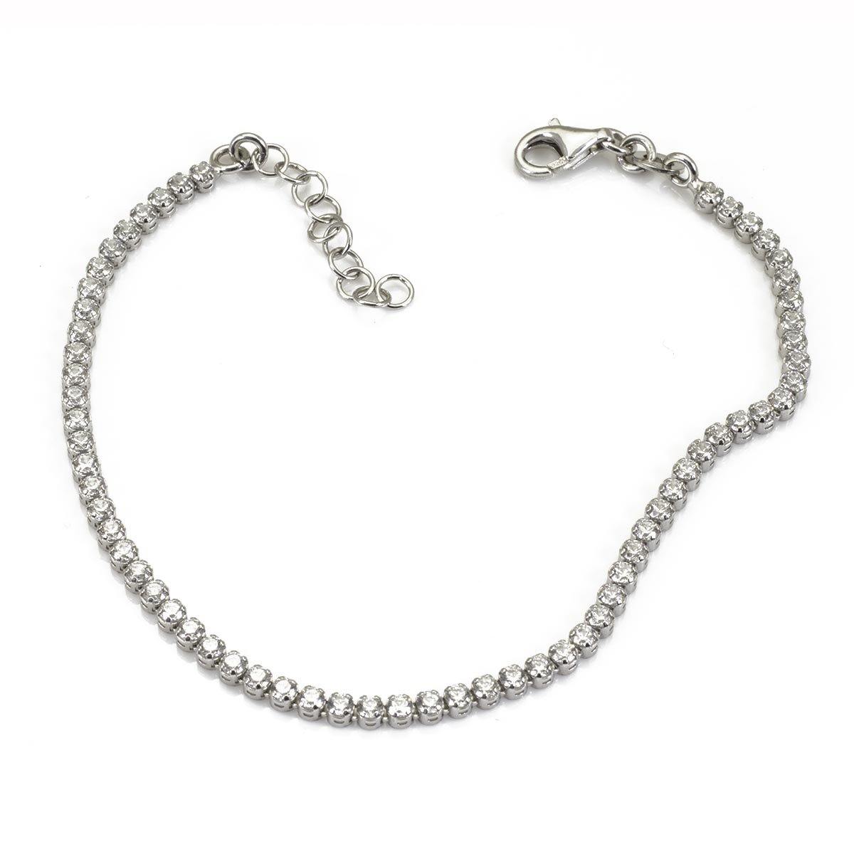 Bracciale Tennis uomo donna in Argento 925 e Zirconi - via condotti store
