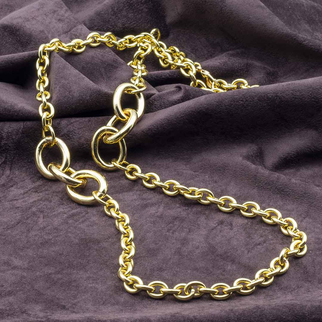 collana lunga o doppio giro francesca bianchi design in brpnzo placcata oro - via condotti store