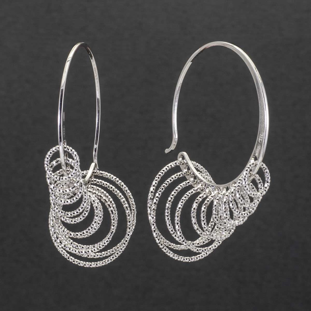 Orecchini a cerchio tipo cornucopia in Argento 925 - via condotti store