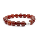 bracciale elastico da uomo in corniola a sfere - via condotti store