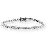 bracciale tennis in argento rodiato e zirconi - via condotti store
