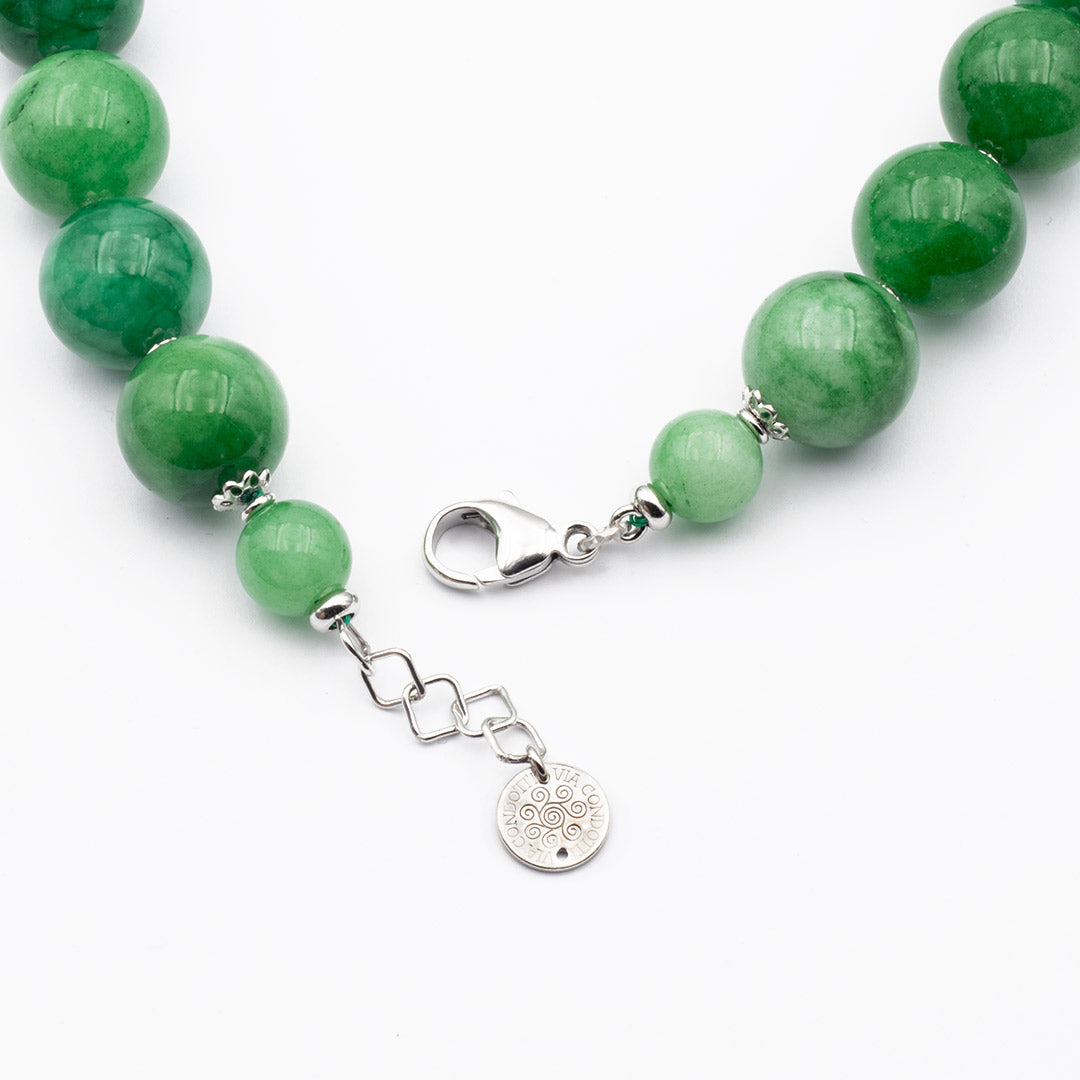 chiusura regolabile della collana in giada verde - via condotti store