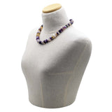 girocollo in pietre dure con agata viola naturale su manichino - via condotti store