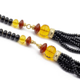 particolare della collana torchon girocollo in onice quarzo citrino e corniola - via condotti store