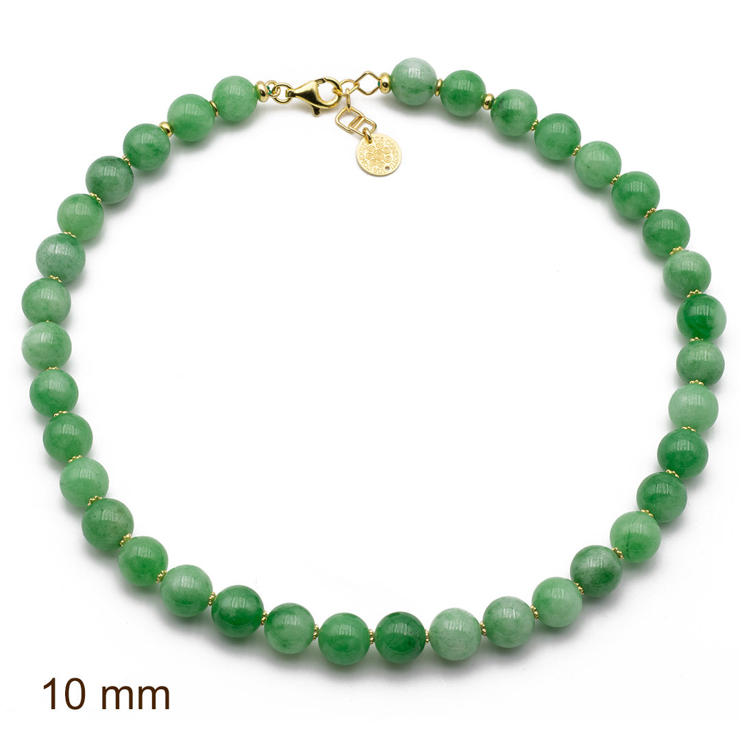 Halskette aus natürlicher grüner Jade
