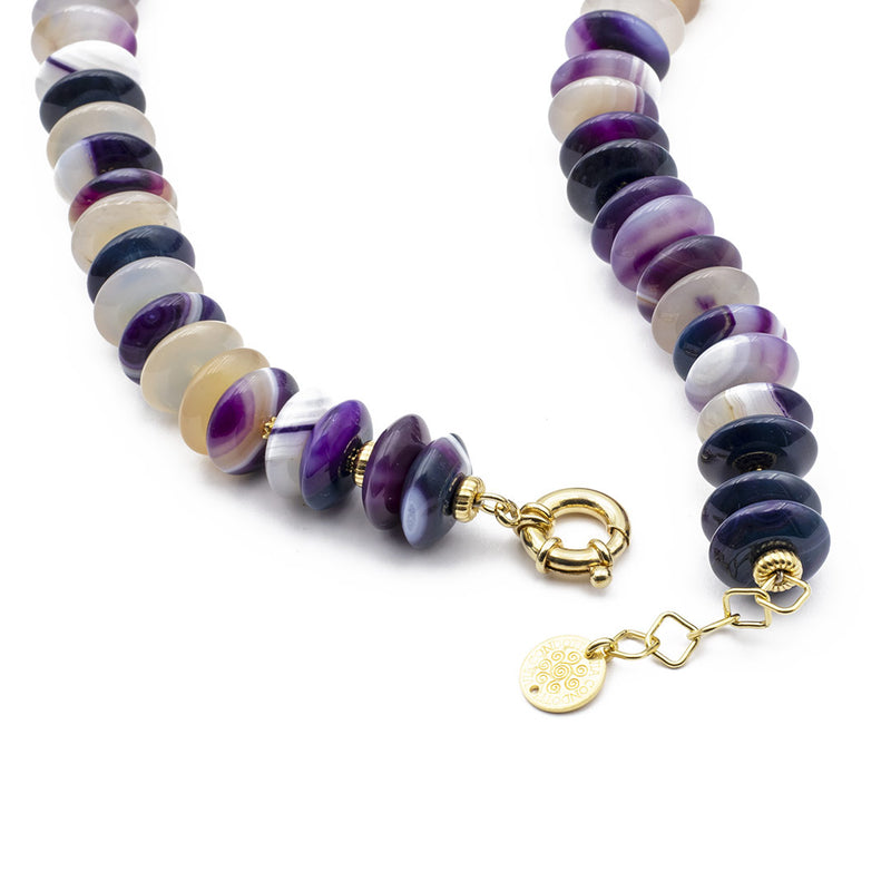 lunghezza regolabile della collana in pietre semipreziose naturali - via condotti store