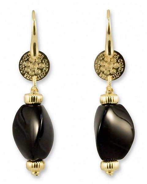 Orecchini in Argento e Onice - via condotti store