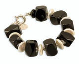 Bracciale in Argento con Onice e Perle - via condotti store