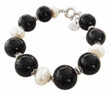 Bracciale in Argento con Onice e Perle - via condotti store
