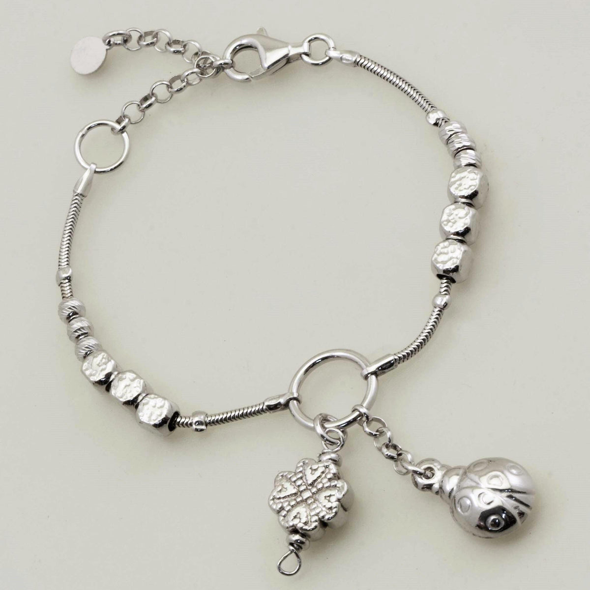LES POULETTES BIJOUX - Bracciale in Argento 925 Rodiato Piccolo Cerchio : Stéphanie Ducauroix LES POULETTES BIJOUX - Bracciale in Argento 925 Rodiato Piccolo Cerchio : Stéphanie Ducauroix