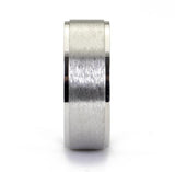 anello a fascia da uomo in acciaio satinato - via condotti store