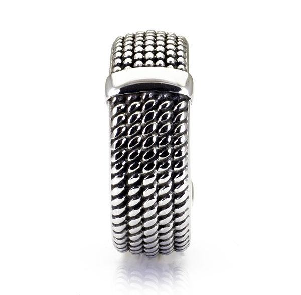 anello a fascia da uomo in acciaio inossidabile - via condotti store