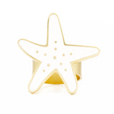 Anello stella marina francesca bianchi design smalto colore bianco - via condotti store