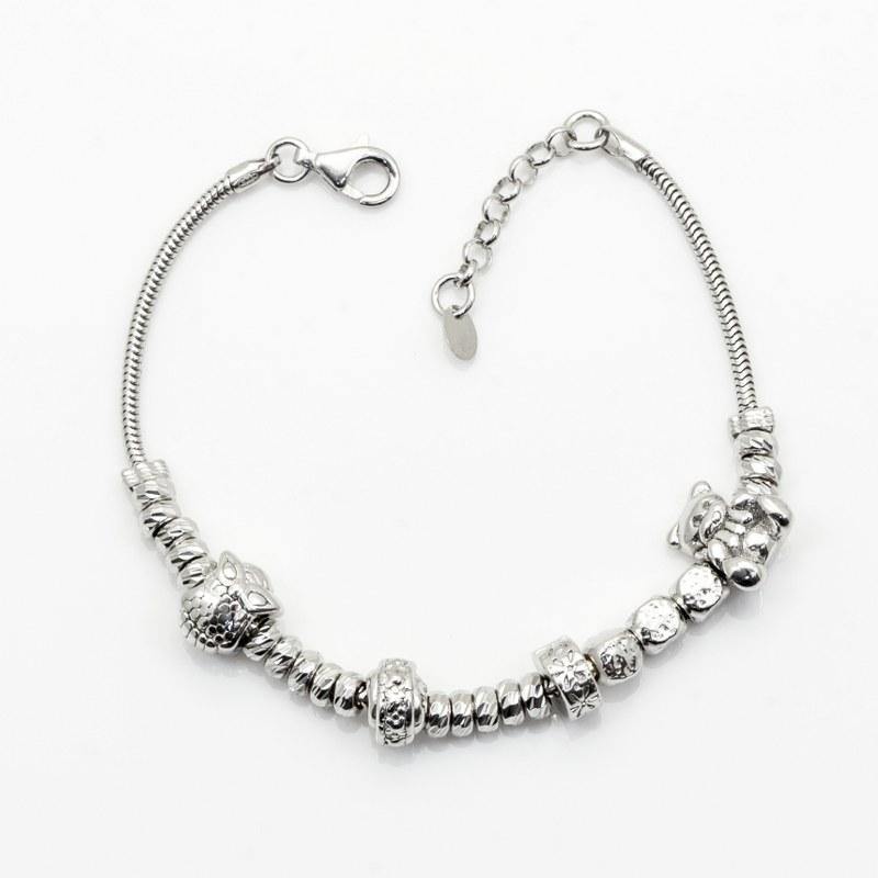 Bracciale in Argento 925 con charms - via condotti store