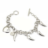Bracciale da donna in Argento 925 con corni portafortuna - via condotti store