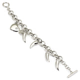 Bracciale da donna in Argento 925 con corni portafortuna - via condotti store