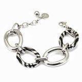 Bracciale da donna in Argento e Resina nera - via condotti store