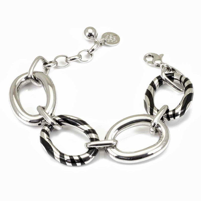 Bracciale da donna in Argento e Resina nera - via condotti store
