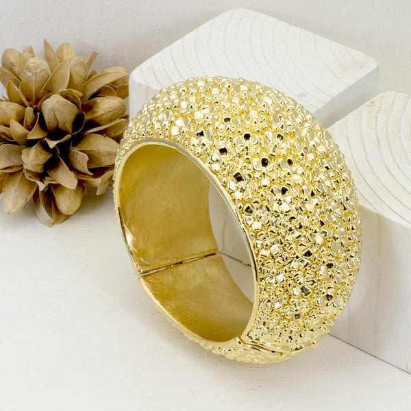 bracciale da donna placcato oro bombato a fiorellini francesca bianchi design - via condotti store