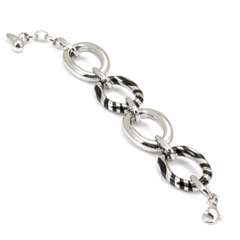 Bracciale da donna in Argento 925 e Resina nera - via condotti store