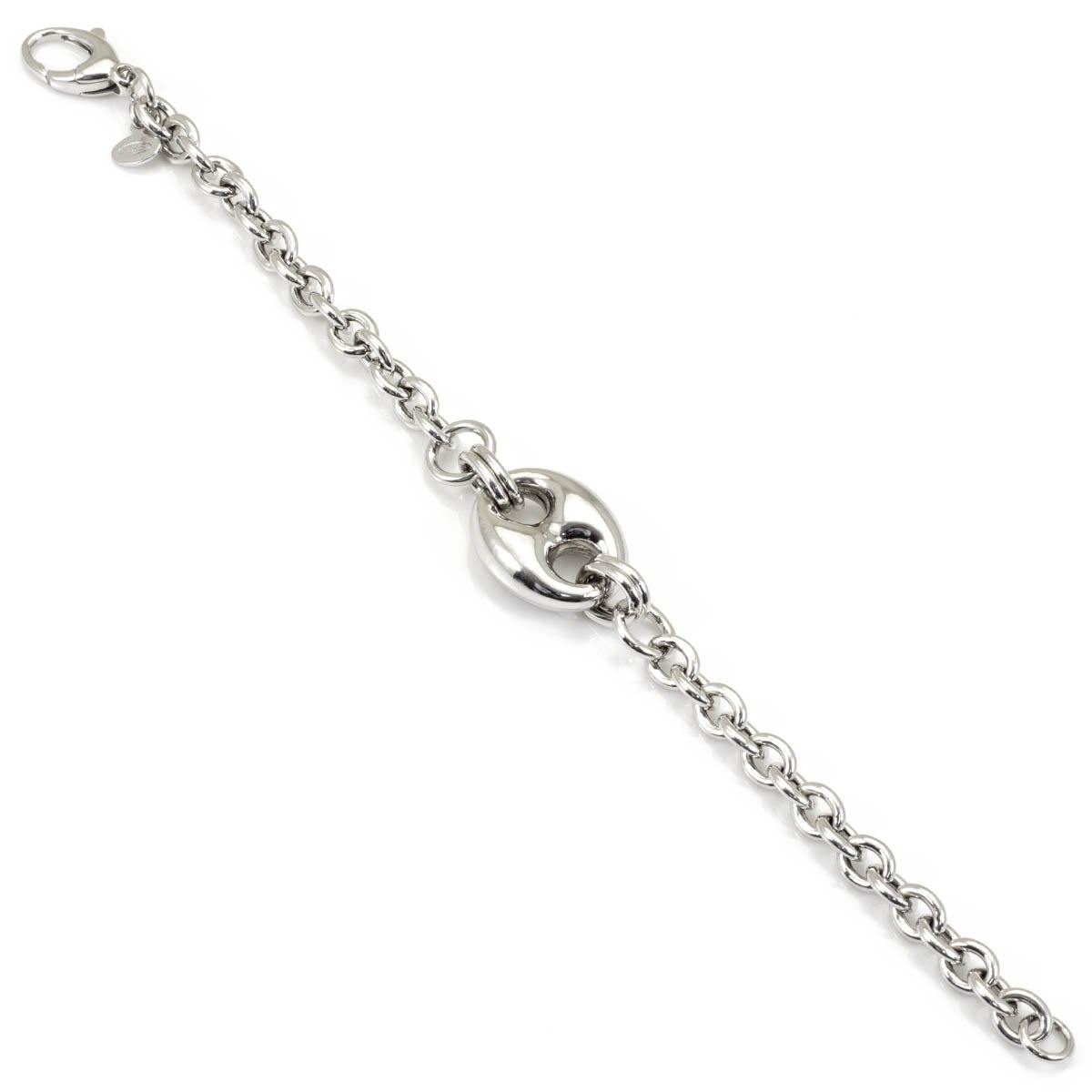Bracciale da donna catena in Argento e motivo centrale maglia marinara - via condotti store