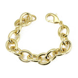 bracciale da donna con catena a maglia ovale in bronzo placcato oro Francesca Bianchi Design - Via Condotti Store