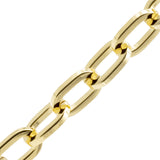 particolare del bracciale da donna con catena a maglia in bronzo placcato oro giallo francesca bianchi design - via condotti store