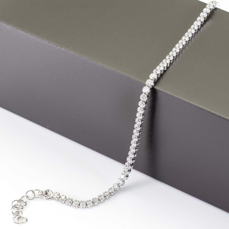 Bracciale Tennis uomo donna in Argento 925 e Zirconi - via condotti store