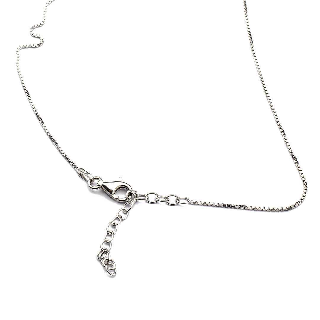 chiusura regolabile collanina con fiore in argento 925 e zirconi bianchi e verde smeraldo - via condotti store