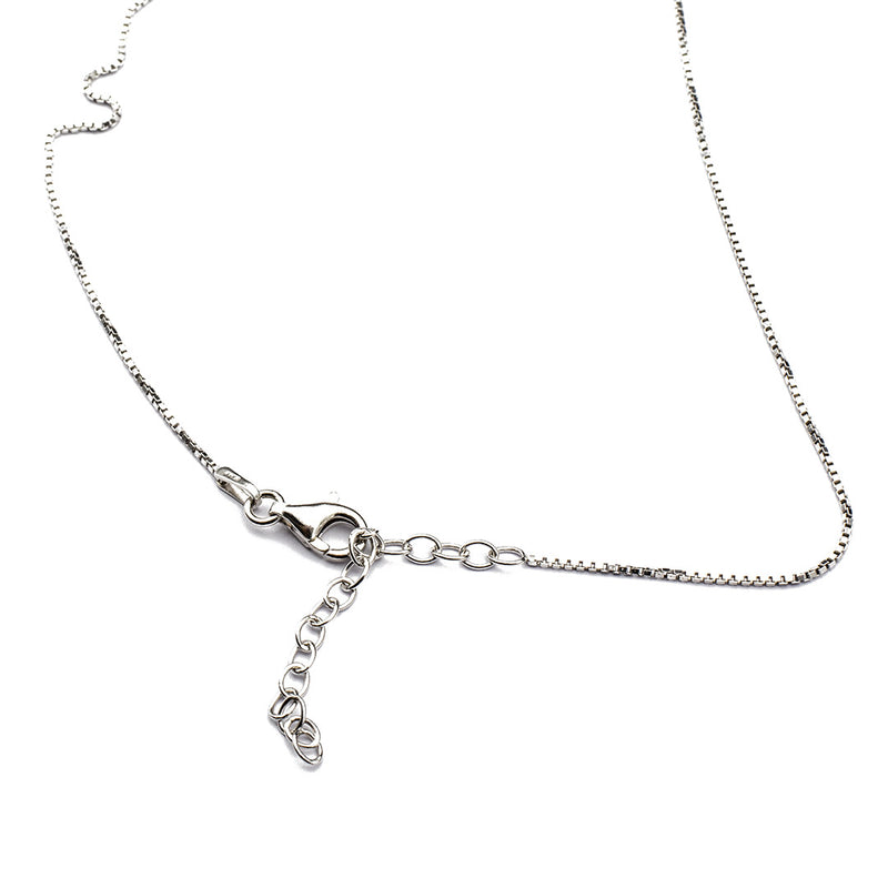 chiusura regolabile collanina con fiore in argento 925 e zirconi bianchi e verde smeraldo - via condotti store