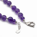 chiusura della collana in ametista e perle con argento 925 rodiato - via condotti store