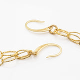 clips degli orecchini pendenti con gocce in argento 925 rodiati e placcati oro - via condotti store