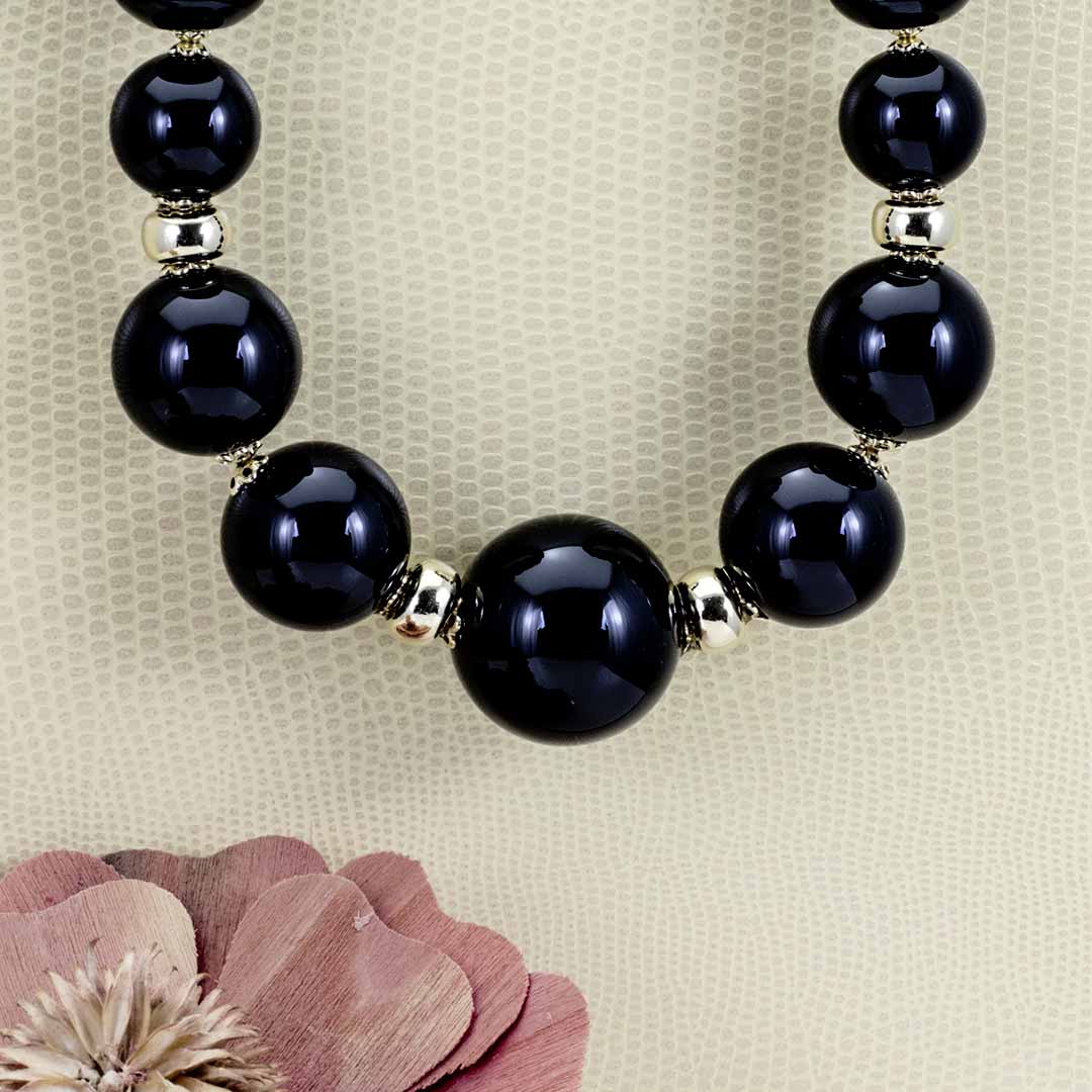 collana in argento e pietre dure semipreziose con onice naturale - via condotti store