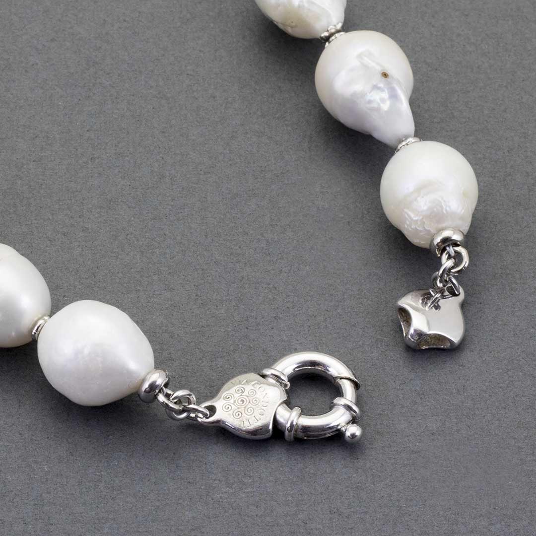 chiusura della collana di perle barocche o scaramazze in argento - via condotti store
