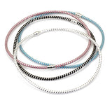 collana girocollo in argento 925 e silicone colorato - via condotti store