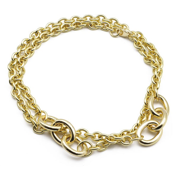 collana lunga o doppio giro francesca bianchi design in brpnzo placcata oro - via condotti store