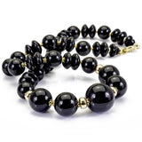 collana in argento e pietre dure semipreziose con onice naturale - via condotti store