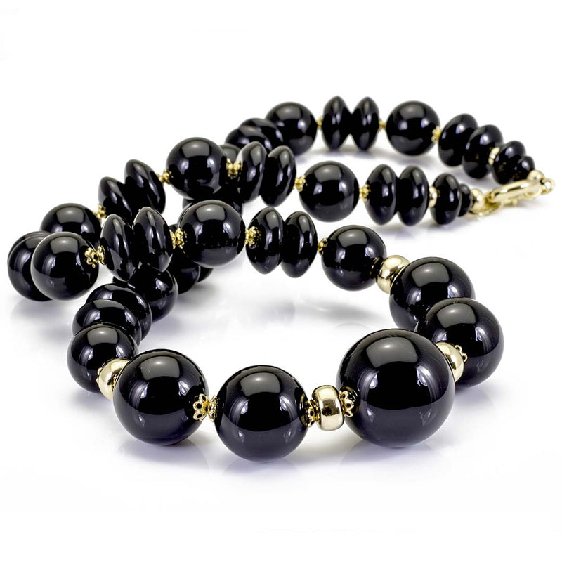 collana in argento e pietre dure semipreziose con onice naturale - via condotti store