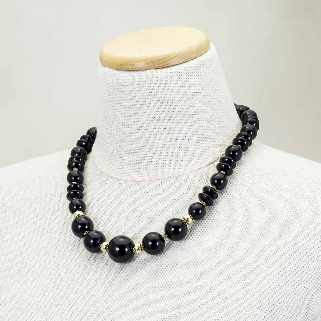 collana in argento e pietre dure semipreziose con onice naturale - via condotti store