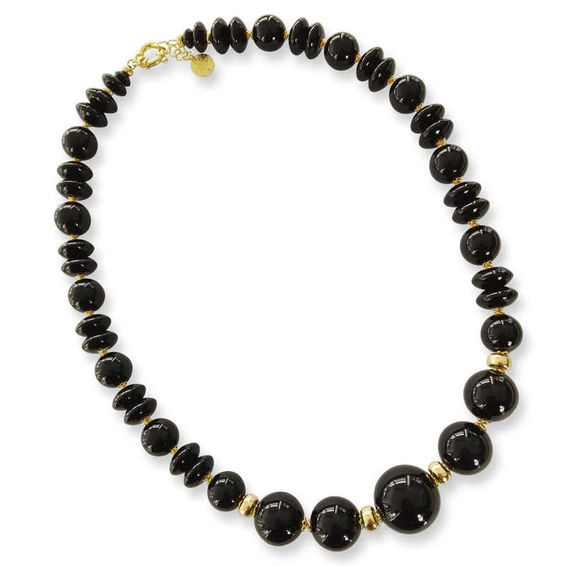 collana in argento e pietre dure semipreziose con onice naturale - via condotti store