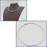 collana girocollo in argento 925 e silicone colorato bianco - via condotti store