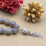 particolare della collana in onice grigio con ciondolo in argento 925 rodiato - via condotti store