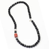 collana in pietre dure e argento 925 con onice, corallo e perle - via condotti store